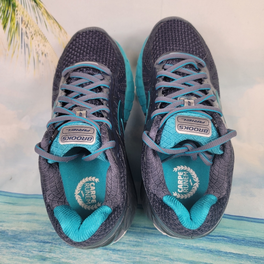 Brooks Ariel 16 Running Shoes Sneakers  Indigo Turquoise Womens 7.5 Wide - Picture 6 of 10